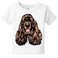 Cool Cocker Spaniel Face T Shirt Baby Tee | Artistshot