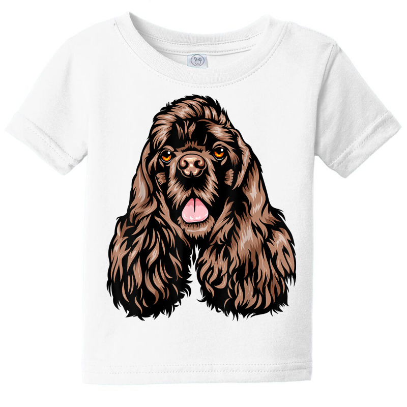 Cool Cocker Spaniel Face T Shirt Baby Tee by jacolepachew | Artistshot