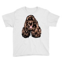 Cool Cocker Spaniel Face T Shirt Youth Tee | Artistshot