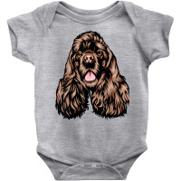 Cool Cocker Spaniel Face T Shirt Baby Bodysuit | Artistshot