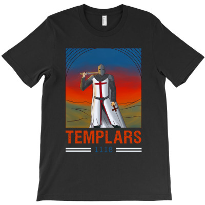 Knights Templar T-shirt Designed By Thiago Gomes Do Nascimento