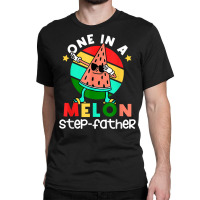 Family One In A Melon Step Father Dabbing Watermelon Summer T Shirt Classic T-shirt | Artistshot