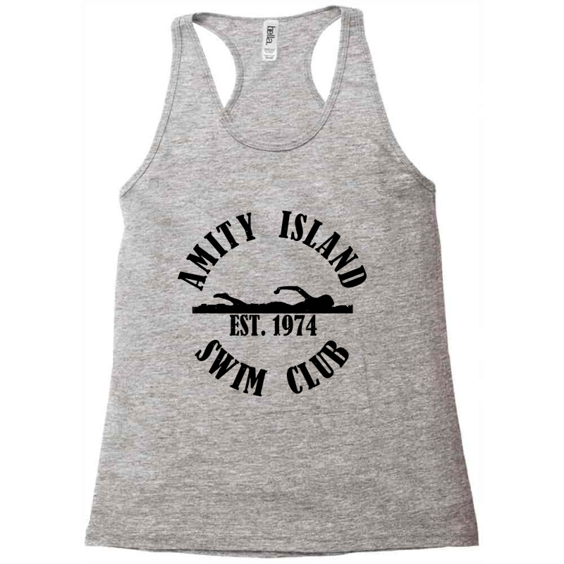 Amity Island Swim Club White Essential Racerback Tank by Lissette | Artistshot