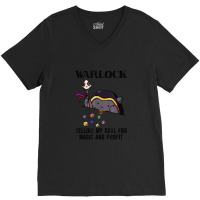 Dnd Dm Gaming Cat Warlock Funny V-neck Tee | Artistshot