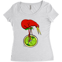 Kiwi Riding A Bike Women's Triblend Scoop T-shirt | Artistshot