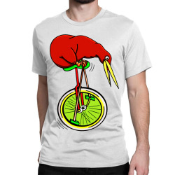 kiwi riding a bike Classic T-shirt | Artistshot