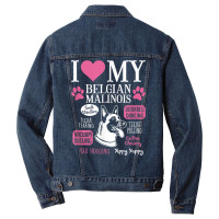 Dog Anatomy Of A Belgian Malinois T Shirt Men Denim Jacket | Artistshot