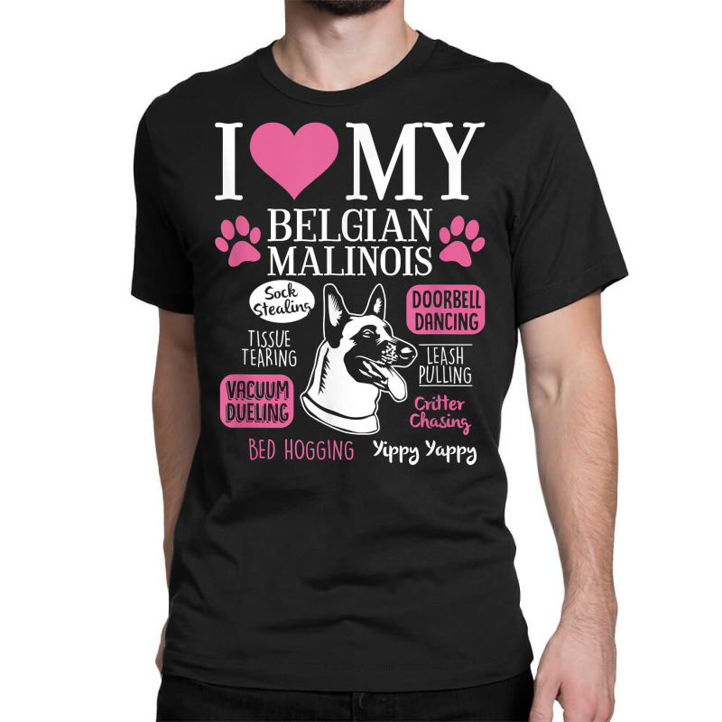 Dog Anatomy Of A Belgian Malinois T Shirt Classic T-shirt by adrienskradski | Artistshot