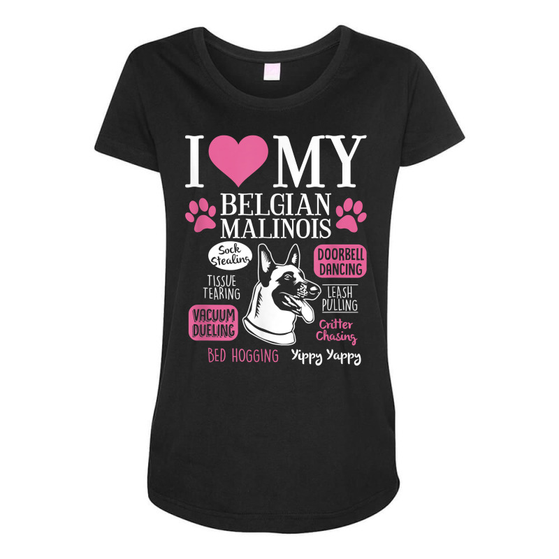 Dog Anatomy Of A Belgian Malinois T Shirt Maternity Scoop Neck T-shirt by adrienskradski | Artistshot