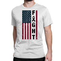 Fight Cancer Awareness T Shirts American Flag Grey Matters T Shirt Classic T-shirt | Artistshot