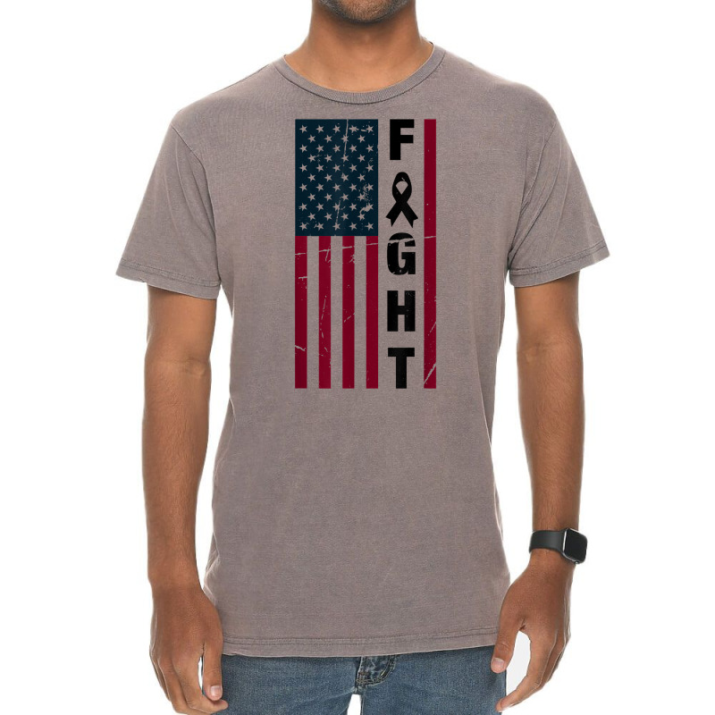 Fight Cancer Awareness T Shirts American Flag Grey Matters T Shirt Vintage T-Shirt by juleakuehneman | Artistshot