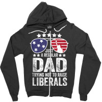 Mens Just A Regular Dad Trying Not To Raise Liberals Republican Tank T Zipper Hoodie | Artistshot