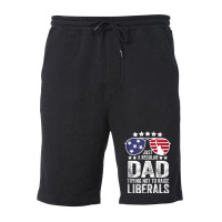 Mens Just A Regular Dad Trying Not To Raise Liberals Republican Tank T Fleece Short | Artistshot