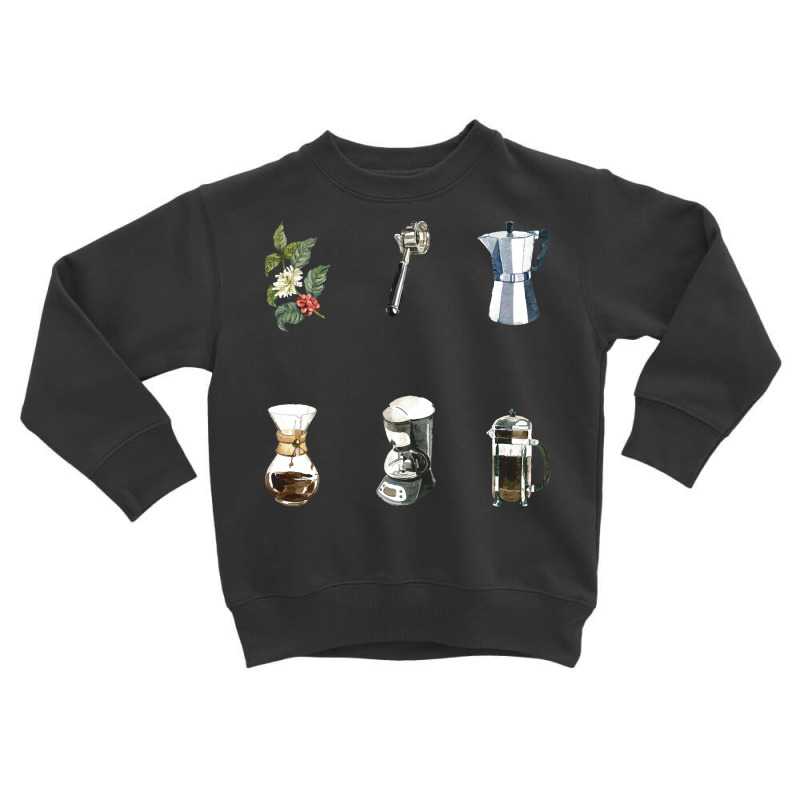 Coffee Making Tools And Equipment T  Shirt Assorted Coffee Making Tool Toddler Sweatshirt | Artistshot