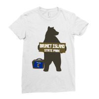 Brunet Island State Park Wisconsin Hitchhiking Bear Long Sleeve T Shir Ladies Fitted T-shirt | Artistshot