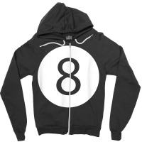 Funny 8 Ball Magic Eight Ball Billiards Pool Black T Shirt Zipper Hoodie | Artistshot