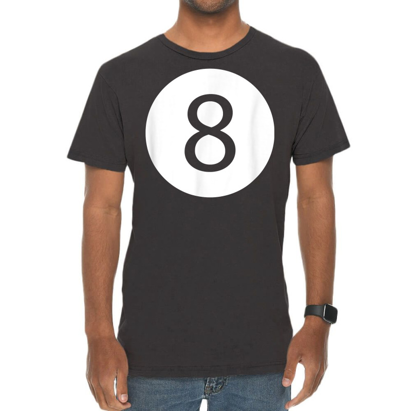 Funny 8 Ball Magic Eight Ball Billiards Pool Black T Shirt Vintage T-Shirt by nayarilorenzi | Artistshot