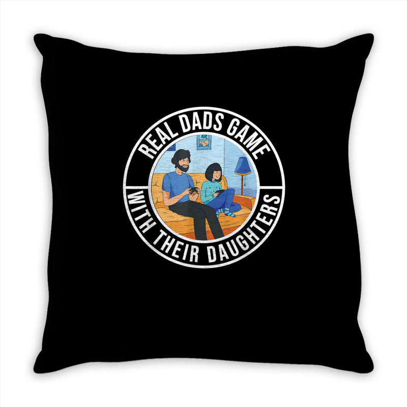 Dad Gifts From Daughter Gamer Fathers Day Dad And Daughter T Shirt Throw Pillow | Artistshot