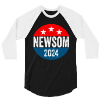 Gavin Newsom 2024 Presidential 3/4 Sleeve Shirt | Artistshot