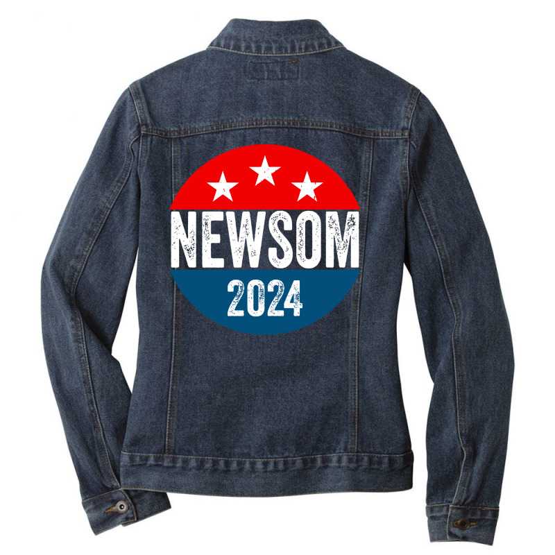 Gavin Newsom 2024 Presidential Ladies Denim Jacket by Palisade | Artistshot