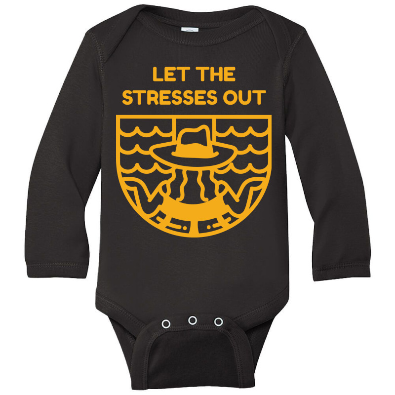 Let The Stresses Out Long Sleeve Baby Bodysuit by Spot Of merch | Artistshot