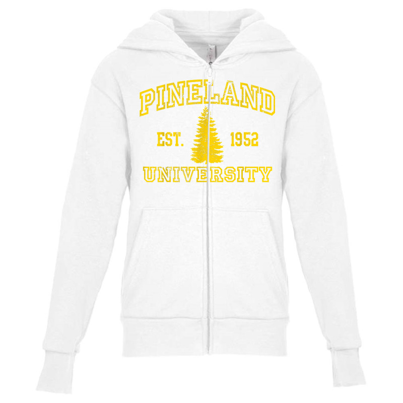 Pineland University Yellow Lettered Heavy Cotton Shirt T Shirt Youth Zipper Hoodie | Artistshot