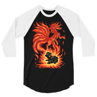 The Flame Tailed Fox Within 3/4 Sleeve Shirt | Artistshot