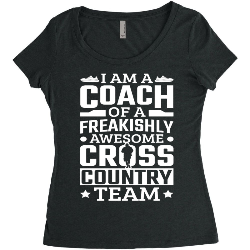 I Am A Coach Cross Country Team Track And Field Running Pullover Women's Triblend Scoop T-shirt by saterseim | Artistshot