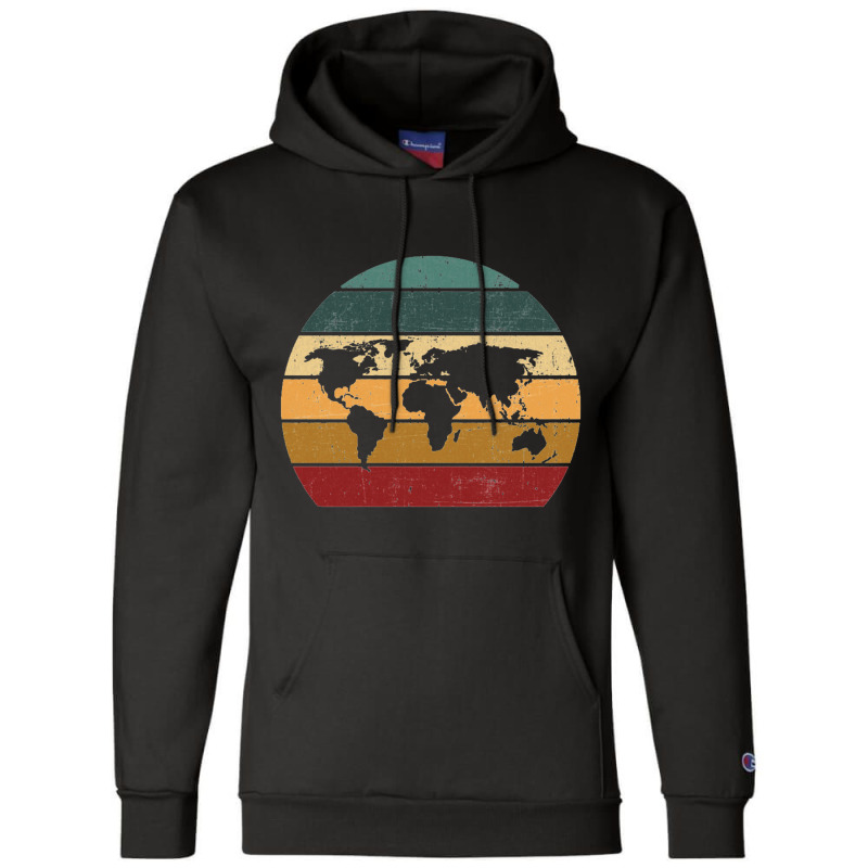 Cartography Retro Map   Geography Geographer Cartographer Champion Hoodie | Artistshot