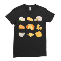 Different Types Of Cheese T  Shirt3 D Cheese Variety    Mozarella, Swi Ladies Fitted T-shirt | Artistshot