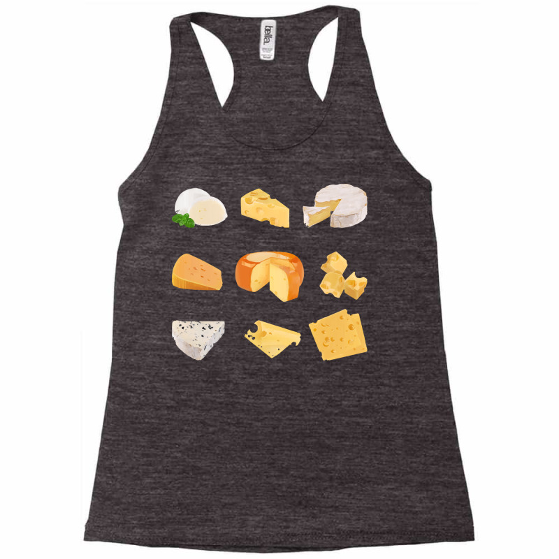 Different Types Of Cheese T  Shirt3 D Cheese Variety    Mozarella, Swi Racerback Tank by thymeartiste | Artistshot