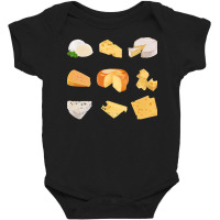 Different Types Of Cheese T  Shirt3 D Cheese Variety    Mozarella, Swi Baby Bodysuit | Artistshot