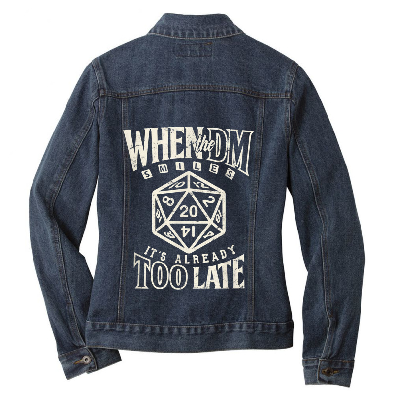 Dnd Dungeon Gm Game Dm Boardgame Shirt Master Role Play Ladies Denim Jacket | Artistshot