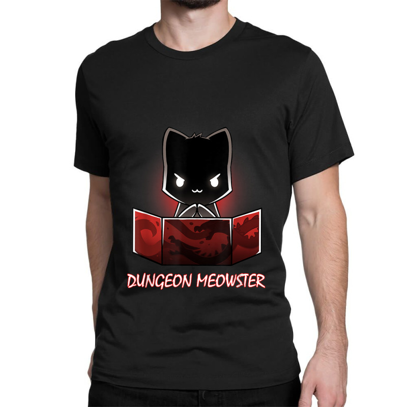 Dnd Dungeon Meowster Rpg Tabletop Gamer Dm Role Player Cat Classic T-shirt by criticizematter | Artistshot