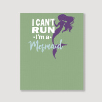 I Can Run Mermaid Portrait Canvas Print | Artistshot