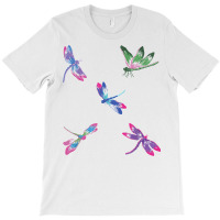 Dragonflies Machine Embroidery T Shirt T-shirt | Artistshot