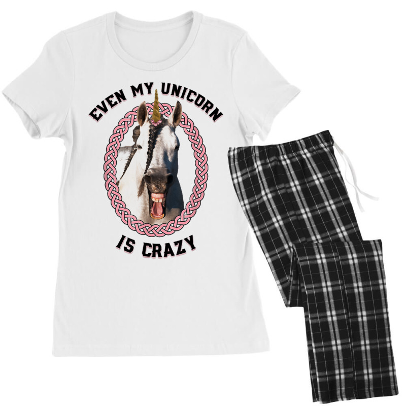 Even My Unicorn Is Crazy Novelty Women's Pajamas Set by saterseim | Artistshot