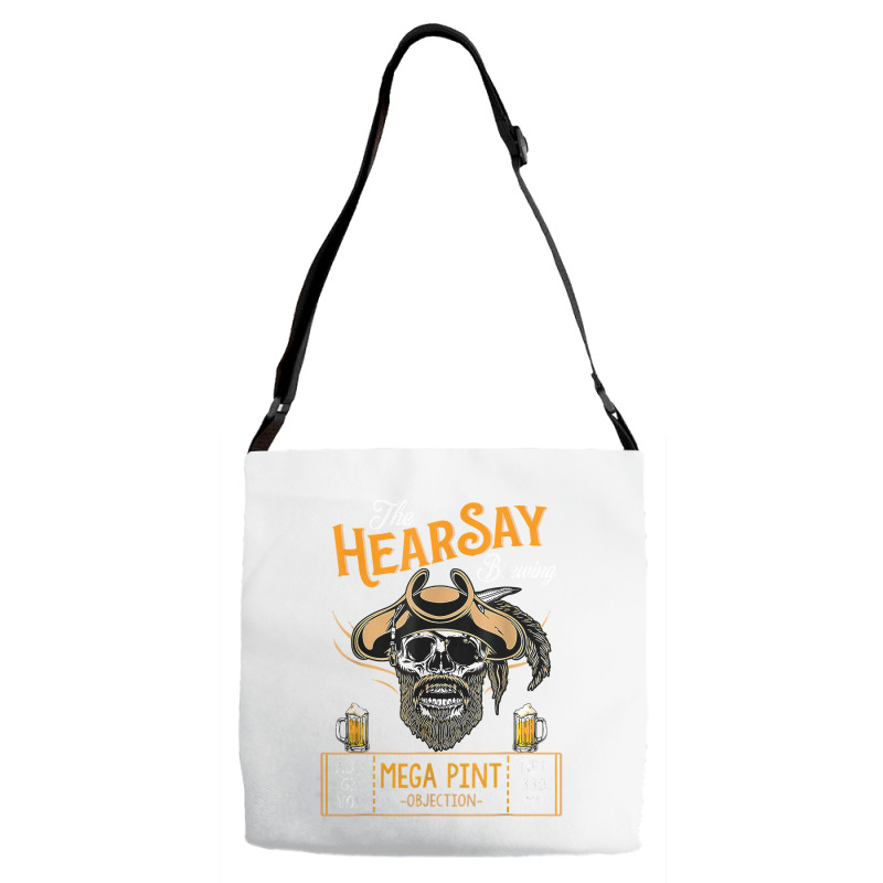 Hearsay Mega Pint Brewing Objection   Mega Pint T Shirt Adjustable Strap Totes | Artistshot