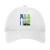 Sea Seattle Tacoma International Airport Seatac Retro Art T Shirt Adjustable Cap | Artistshot