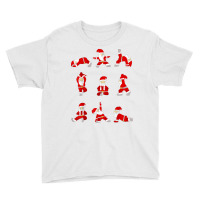 Funny Santa Christmas Yoga Positions Youth Tee | Artistshot