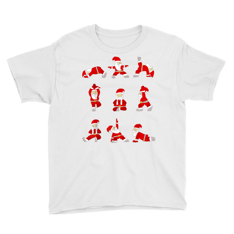 Funny Santa Christmas Yoga Positions Youth Tee by saterseim | Artistshot