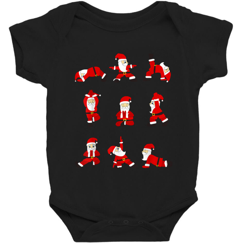 Funny Santa Christmas Yoga Positions Baby Bodysuit by saterseim | Artistshot