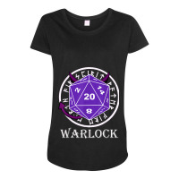 Dnd D20 Dice Warlock Rpg Class Tabletop Roleplaying Game Maternity Scoop Neck T-shirt | Artistshot