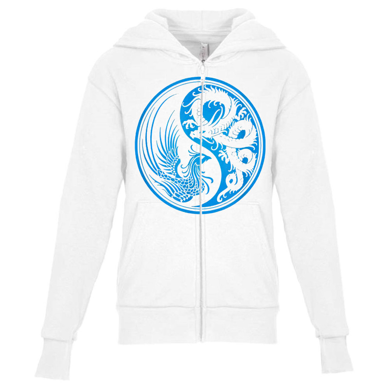 Dragon Phoenix Ying Yang T Shirt Youth Zipper Hoodie by malyahdepetris | Artistshot