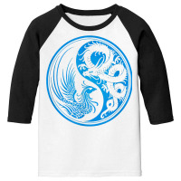 Dragon Phoenix Ying Yang T Shirt Youth 3/4 Sleeve | Artistshot