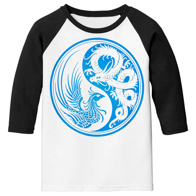 Dragon Phoenix Ying Yang T Shirt Youth 3/4 Sleeve by malyahdepetris | Artistshot