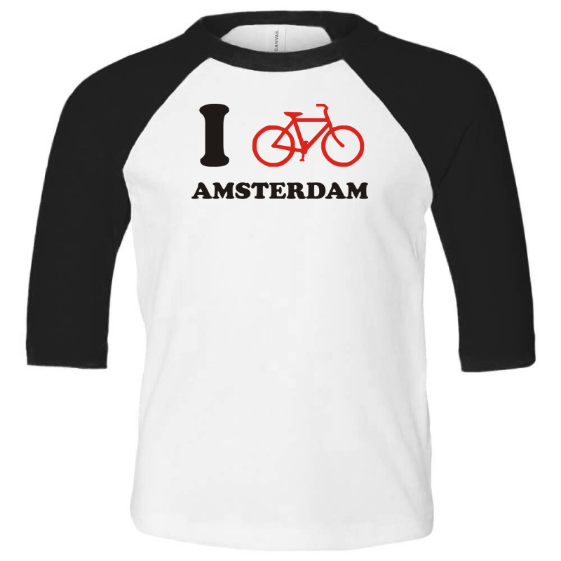 I Love Amsterdam Bicycle Funny Toddler 3/4 Sleeve Tee by heart eye | Artistshot