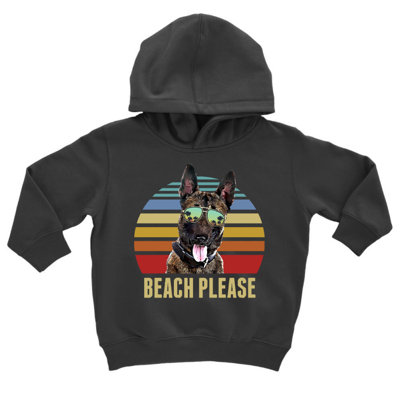 Belgian Malinois Summer Beach Vibe T  Shirt Beach Please Belgian Malin Toddler Hoodie by quarreleducated | Artistshot