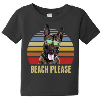 Belgian Malinois Summer Beach Vibe T  Shirt Beach Please Belgian Malin Baby Tee | Artistshot