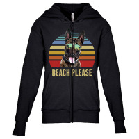 Belgian Malinois Summer Beach Vibe T  Shirt Beach Please Belgian Malin Youth Zipper Hoodie | Artistshot